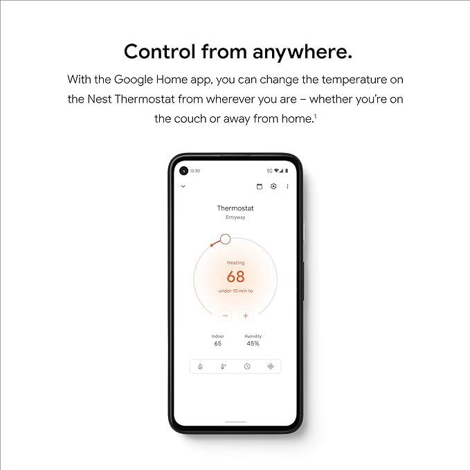 Google Nest Thermostat - Smart Thermostat for Home - Programmable Wifi Thermostat - Sand