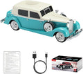 WS-1934 Retro Classic Car Bluetooth Replica Speaker – Wireless HD Sound with FM Radio,TWS Stereo,LED Party Lights,Built-in Microphone Hands-Free Call, Surprise Portable Gift for Party Use(Green)