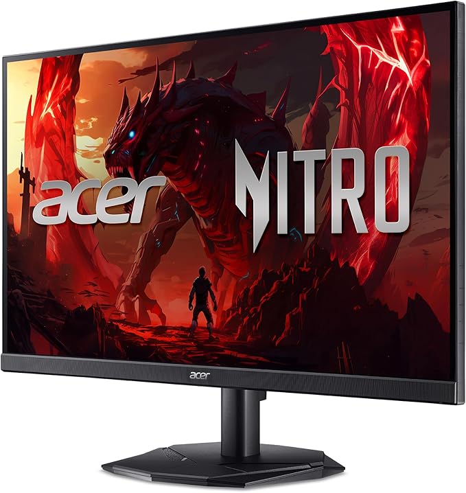 Acer Nitro 23.8 Inch Full HD 1920 x 1080 ZeroFrame Design IPS Gaming Monitor | AMD FreeSync Premium | 200Hz Refresh | Up to 0.5ms | One Display Port 1.2 and Two HDMI 2.0 Ports | KG241Y X1biip