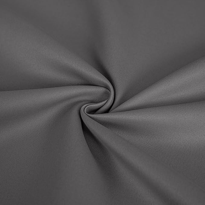 Blackout Curtains 96 Inches Long 2 Panels Set, Light Grey Curtains Thermal Insulated Room Darkening Drapes for Bedroom, Rod Pocket Light Blocking Drapes Living Room(52W × 96L, Light Grey)