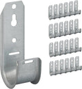 ICC 1-5/16"-Inch Wall Mount J-Hook – 25-Pack, Cable Support Hooks Without Retainer Clips, Galvanized Steel with Zinc Finish – for Structured Cabling and Cable Management