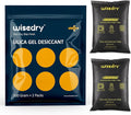 wisedry 2 x 500 Gram [2.2 lbs] Rechargeable Silica Gel Car Dehumidifier, Microwave Fast Reactivated Desiccant Packets Large for Gun Safe Closet Basement Garage Storage Moisture Absorber Bag Reusable