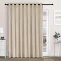 Macochico Extra Wide 100% Blackout Chenille Curtains 100" Wx102 L Thermal Curtains for Sliding Door Room Divider Living Room Bedroom Hotel Taupe Blackout Curtains Grommet with Tieback 1 Panel