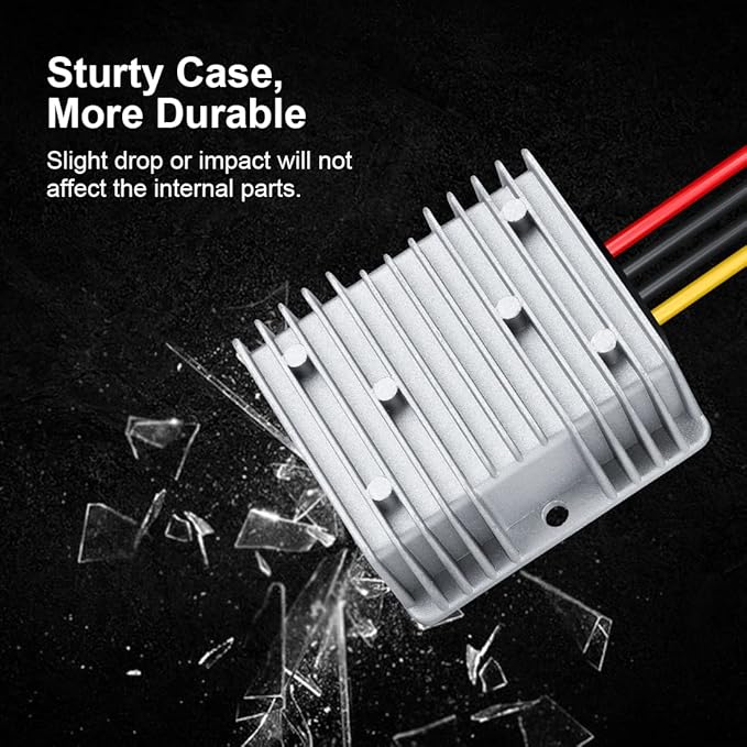 48V Step Down 12V 360W 30A DC/DC Voltage Regulator Golf Cart Reducer Converter Waterproof Module Transformer for Truck,Cart Scooter，Forklifts, Car