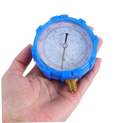 AKOOSY Automotive Manifold Gauge Set High Pressure Gauge with Hoses for Car Air Conditioner Maintenance Cooling Pressure Monitor HVAC Tool for Efficient Repairs