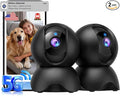 YYSY 2K 2.4GHz & 5GHz Indoor Security Camera, 2 Packs Pet/Dog/Baby Security Camera with Phone App, 360° Pan-Tilt WiFi Cameras for Home Security, 2-Way Audio, Night Vision, Auto-Tracking, Privacy Mode