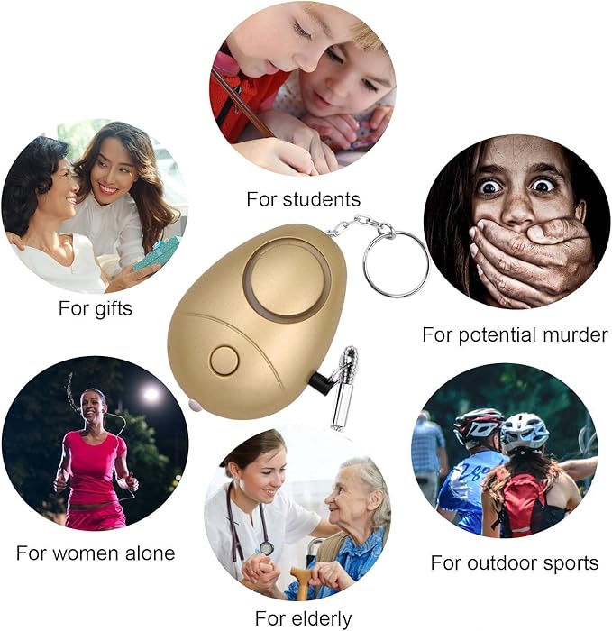 KOSIN Safe Sound Personal Alarm, 6 Pack 140DB Personal Security Alarm Keychain with LED Lights, Emergency Safety Alarm for Women, Men, Children, Elderly1