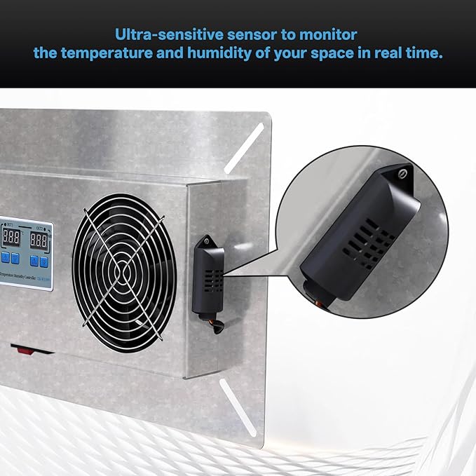 240 CFM Crawlspace Vent Fan, With Thermostat,Humidistat, Crawlspace Fans, For Moisture Reduction, Radon Mitigation, Freeze Protection , Ideal for Basement, Attic, Crawl Space Fan Vent(Natural color)