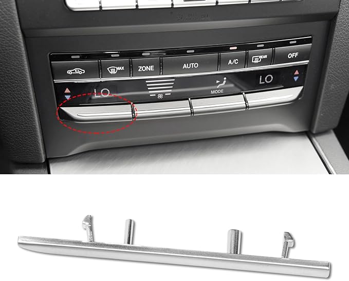Jaronx Compatible with Mercedes Benz AC Button Trim E Class W212, Temperature Climate Control Button Sliver Chrome Trim for E Class W212 E63 AMG E250 E350 E400 E550 2010-2017(Matte)