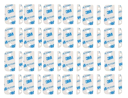 Adhesive Replacement Strips for Ring Contact Sensor 2nd Gen - Pre-Cut Double-Sided Tape 12-Pack (12Sensor&12Magnet Pads), No Cutting Needed, Secure Mounting for Door/Window Alarm Systems (24 Pack)