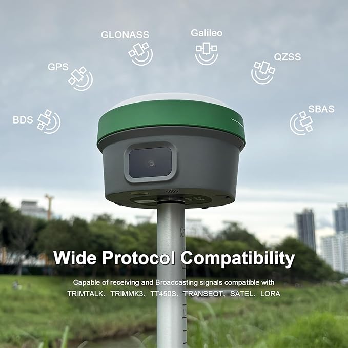 SMA60 AR Visual Photogrammetry RTK GNSS Survey System | Dual Cameras for AR Stakeout & Image Measurement, OLED Display, 60° Tilt, IP68, 4G UHF WiFi Bluetooth, High Precision Land Survey Equipment