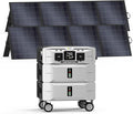 IEE SP5000 Power Station 5120Wh with 2x200W Portable Panel, 120/240V 5000W AC Output(9000W Peak), Portable Generator for Home Backup Outdoors Camping RV Emergency