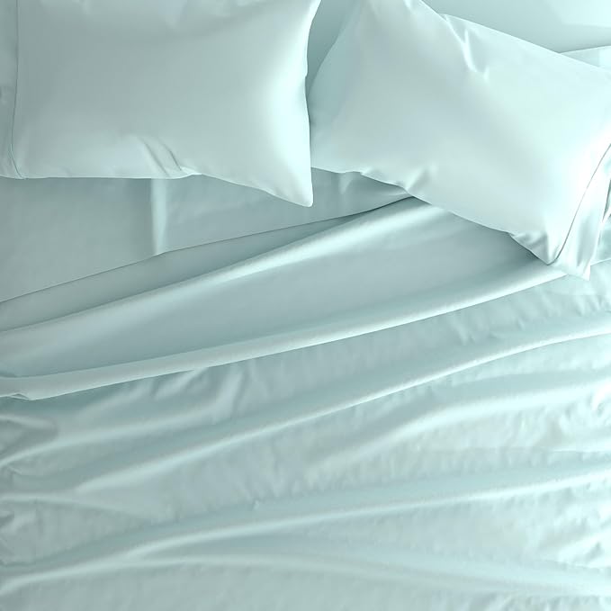 Linen Market Brushed Microfiber King Sheet Set 4 Piece – Oeko-TEX Certified Ultra Soft & Wrinkle-Free - 16" Deep Pocket Sheets - Easy Care King Size - Aqua