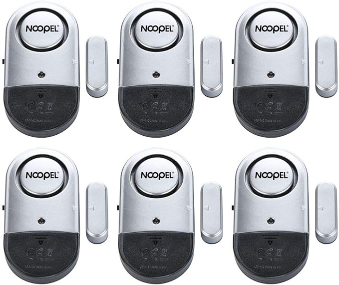 Door Alarms for Kids Safety, 6 Pack 120dB Pool Alarm Sensor for Doors and Windows, Window Alarms for Home Security, Burglar Intruder Entry Alert for Toddlers Personal Security