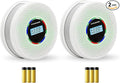 Yfwsrecinoe 2 Pack Upgraded Combination Smoke and Carbon Monoxide Alarm Detector, Dual Sensor Smoke Alarm&Carbon Monoxide Detector (Includes Battery)