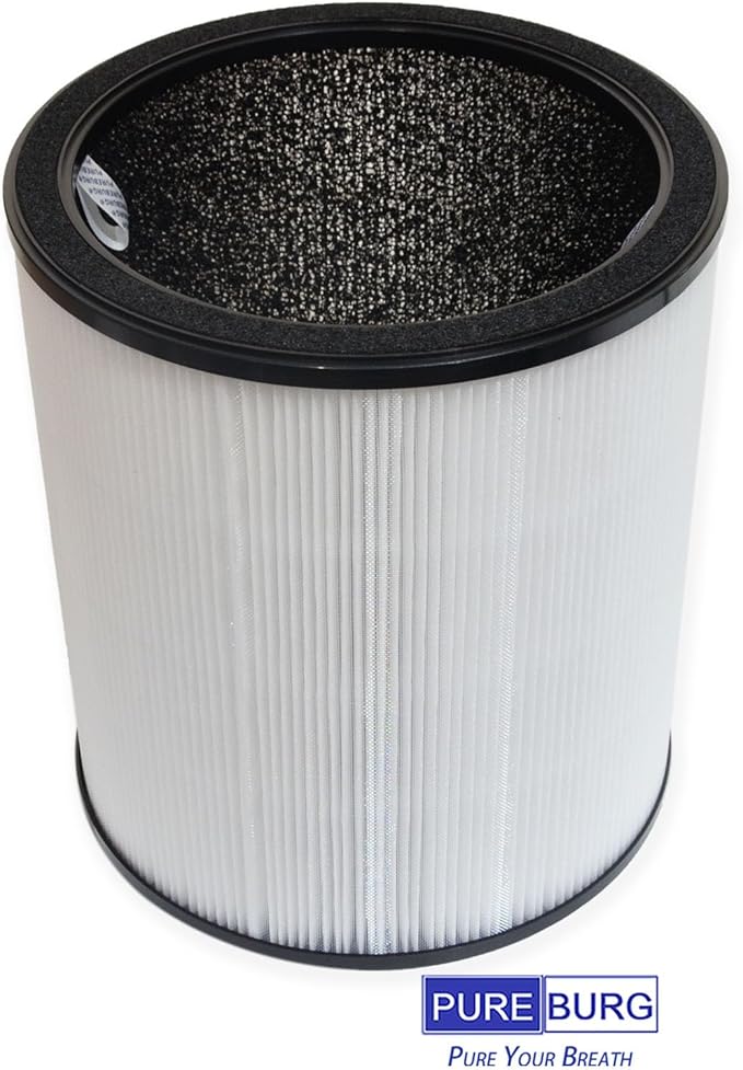 PUREBURG Replacement Filters Compatible with Coway Airmega AIM Air Purifier + Fan 2-in-1,2-Pack H13 True HEPA Activated Carbon 2-in-1 3-Stage Filtration Air Clean Dust VOCs