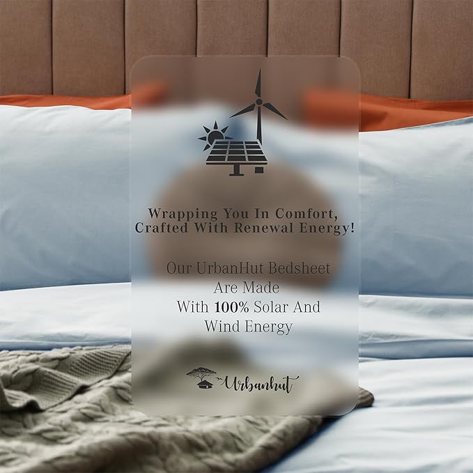 URBANHUT 800 Thread Count 100% Cotton Damask Full Size Sheets, 4 Piece Striped Full Size Bedsheets, Luxury Hotel Sheets Sateen Weave - Better Than Egyptian, 16" Elasticized Deep Pocket- Light Blue