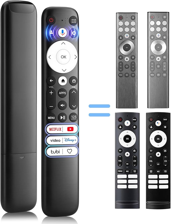 Voice for Hisense-Google-TV-Remote Control Replacement for All Hisense 2022-2026 Mini-LED ULED 4K Google Smart TVs