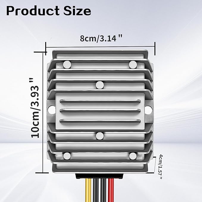 DC 24V Step Down to 12V 30A 360W DC Converter Regulator Voltage Regulator, 12V Converter, IP67 Waterproof Power Supply Module Buck Transformer for Golf Cart Forklifts Car Truck Boat Vehicle