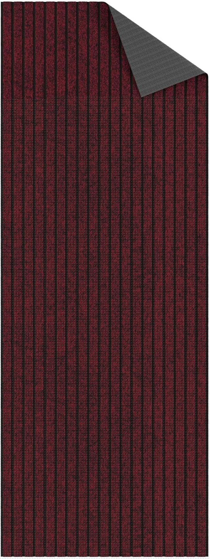 Ottomanson 2' x 11' Hallway Runner with Scraper Pile - Extra Durable Non-Slip Rug Mat for Indoor & Outdoor Use - Ideal for Kitchen, Entryway, Patio & Garage - High-Traffic Carpet, Red