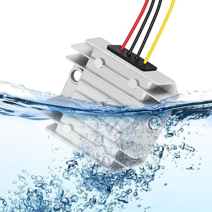 DC 24V Step Down to 12V 10A 120W Voltage Regulator Buck Converter DC-DC Reducer Power Converter Waterproof Module Transformer for Golf Cart Club Car