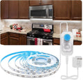 Feuymoent Motion Sensor LED Strip Light - Cabinet Strip Lights with 24W Plug, Dimmer and Timing, Indoor Light Strips for Kitchen Cabinets, Stair, Under Bed, Showcase, Bedroom, 9.84ft 6000K ColdWhite