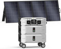 IEE SP5000 Solar Generator with 1x500W Solar Panel,120/240V Dual Voltage 5000W(Peak 9000W) 5120Wh LFP Battery Power Station,Fast Charging APP Control for Home Use,Emergencies,RVs.