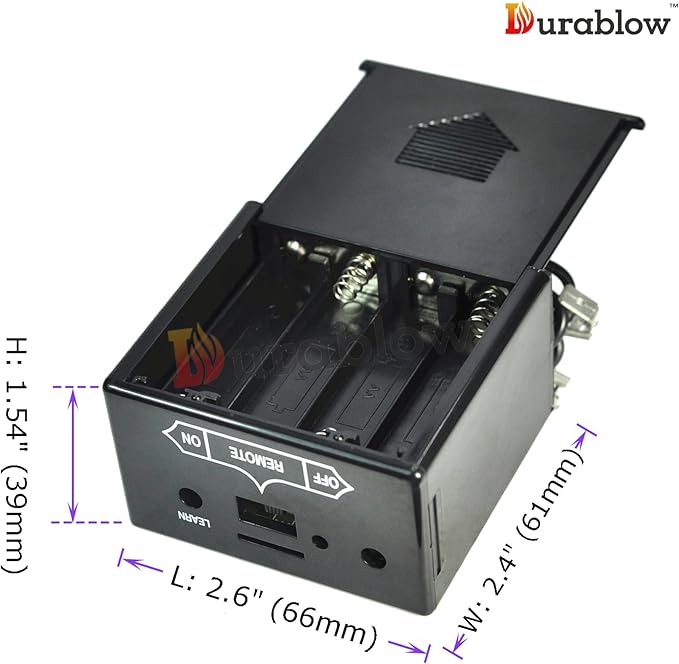 Durablow TR1004 Gas Fire Fireplace On/Off Remote Control Kit + Thermostat + Timer + Backlit Transmitter for Millivolt Valve, IPI Module, Replaces Wall Switch or Thermostat