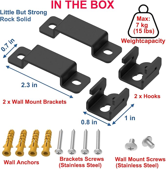 Pbxifge Soundbar Wall Mount Bracket for Vizio Soundbar, Speaker Wall Mounts for Surround Sound or Bookshelf Speakers, Wall Mounting Bracket Works with Most Speakers and Soundbars