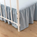 Bed Skirt Full Size Ruffled Bed Skirt with Split Corners, 16 Inch Drop Dust Ruffle Bed Skirts with Platform, Gathered Style, 100% Microfiber, Grayish Blue
