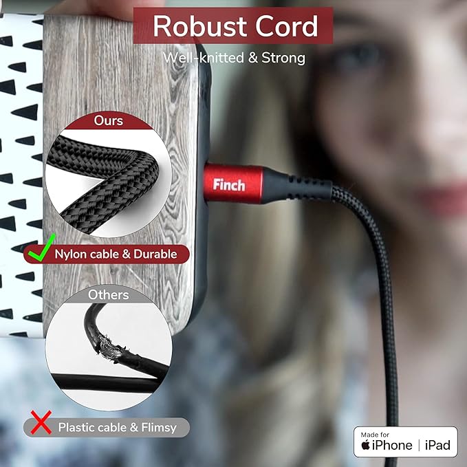 PIXEL Lavalier Microphone for iPhone (Apple MFi-Certified) | Lav Mic for Vlogging | External Microphone for Video Recording, Compatible with All Lightning Devices (10ft)