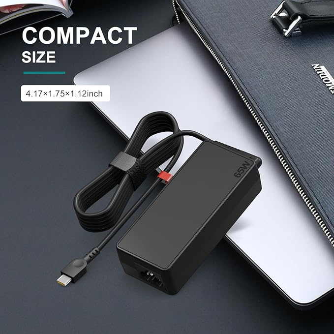 65W USB-C Laptop Charger Compatible with Lenovo Yoga,Chromebook,ThinkPad T490 X380 L490 E480, ADLX65YDC3A ADLX65YLC3A 65w Laptop Adapter