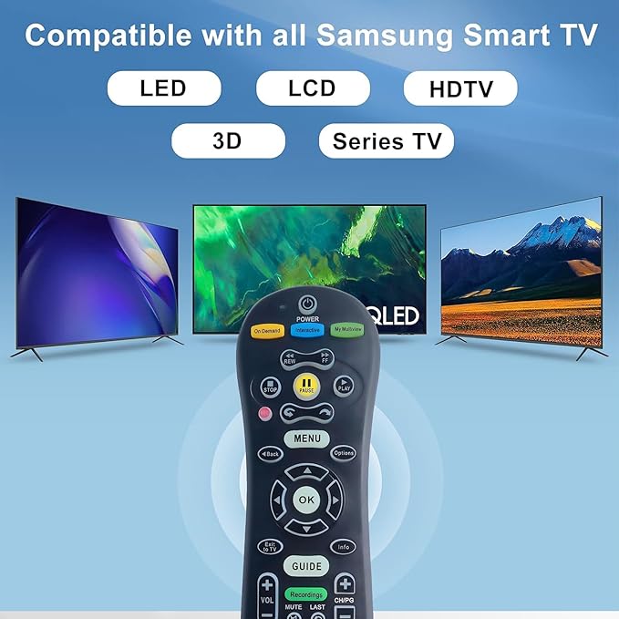 Universal TV Remote Control Replacement S30-S1B, Easy Setup Universal Remote for for AT&T and TV, Wide Compatibility Remote Control for Home Entertainment Devices