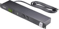 StarTech.com 8-Outlet Horizontal Rack Mount Metered PDU, 1U Server Power Strip w/Surge Protector, 8ft (2.4m) Power Cable, TAA