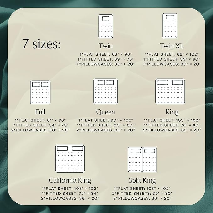 LuxClub 4 PC Queen Sheet Set, Deep Pockets Wrinkle Free Cooling Bed Sheets Hotel Bedding for Women, Men, Includes 1 Fitted Sheet, 1 Flat Sheet and 2 Pillowcases-Silky Soft Emerald