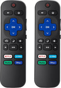 (Pack of 2) Replacement Remote Control Compatible for Roku TV,for TCL Roku/for Hisense Roku/for Onn Roku(Not for Roku Stick,Box and Players)