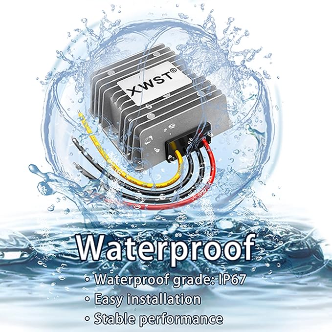 DC DC 12V to 19V 10A Step-up Module,Boost Converter 9V-13V to 19V Voltage Regulator,Waterproof Power Adapt 190W 19V Volt Transformer Module(12V to 19V 10A)
