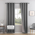 3-in-1 Layers Soundproof Curtains,Grommet Full Blackout Thermal Noise Dampening Curtains for Living Room, Bedroom(1 Panel,Grey,50" x96")