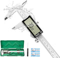 Raynesys Digital Caliper 6 Inch with Large LCD Screen, Inch/MM/Fraction Conversion, 150mm Micrometer Caliper All Stainless Steel Diameter Measuring Tool for Jewelers/Woodworkers/DIY