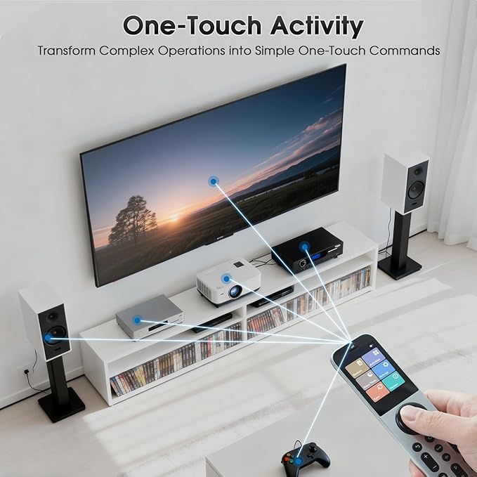 SofaBaton X2 Universal Remote Control with Touchscreen, Powerful Hub, One-Touch Activities, Custom APP, Compatible with IR/Bluetooth/RF/WiFi Devices, Works with Alexa&Google Assistant&Home Assistant