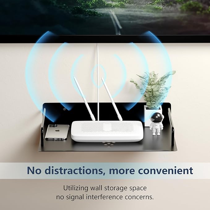 Projector Shelf,Floating Entertainment Center Shelves，DVD Player&Under Tv Wall Mount Shelf for Cable Box,WiFi Router,Tv Box,Game Console, Modem,Wall Mount Floating Shelf/Rack/Stand/Holder