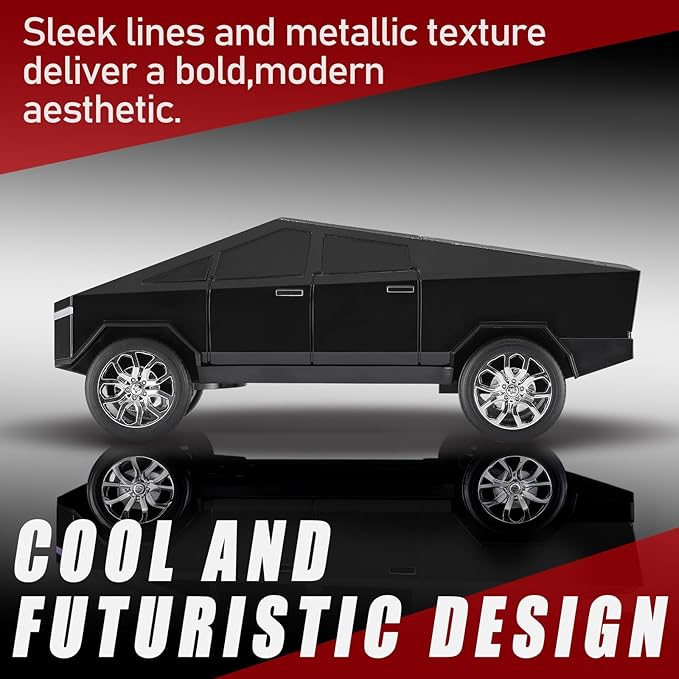 WSTER Portable Car Model Bluetooth Speaker with HD Stereo Sound, TWS Dual Pairing, LED Display, Truck-Style Wireless Speaker for Home, Office, Gaming & Collectible Display (Black)