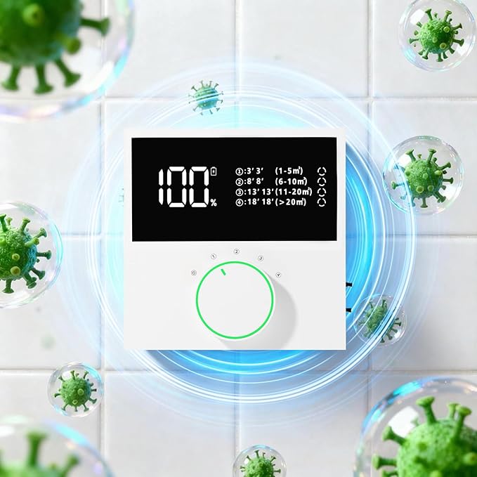 Negative Ion Air Purifier,Portable Negative Ion Generator for Home, Air Ionizers For Use in Rooms With Odors, Smoke& More Suitable for Bedrooms, Study Rooms, Toilets, Pet room,Small Room.