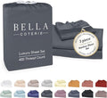 Bella Coterie Luxury Bamboo Viscose Twin Size Sheet Set | 100% Organically Grown | Ultra Soft | Cooling for Hot Sleepers | 18" Deep Pocket [Charcoal Grey]