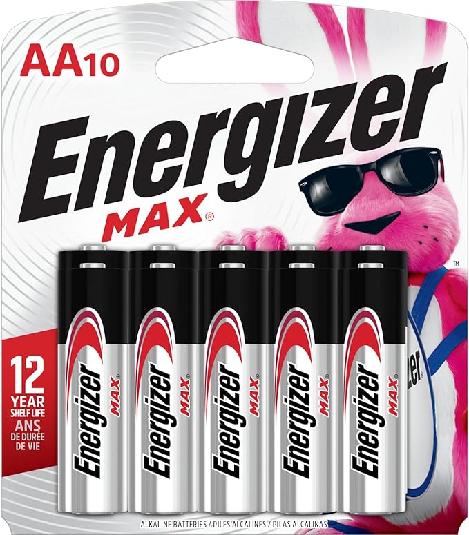 Energizer AA Batteries, MAX Double AA Battery Alkaline, 10 Count