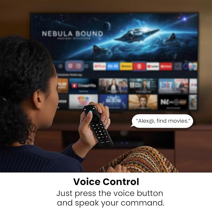 IDGPUW Replacement Remote Control for Fire Smart TV, Backlit Buttons, Remote Finder, Compatible with Insignia, Toshiba, Amazon Fire Smart TVs