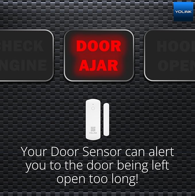 YoLink LoRa Smart Door Sensor Starter Kit: SpeakerHub Audio Hub & (3) Door Sensors - Up to 1/4 Mile Open-Air Range, Door Left-Open Reminders, up to 5 Year Battery Life, Alexa, IFTTT, Home Assistant