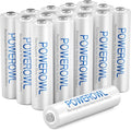 POWEROWL AAA Rechargeable Batteries High Capacity, Low Self Discharge HR03 Battery 1000mAh 1.2V NiMH, 16 Pack