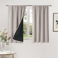 BGment Blackout Curtains for Small Window, Thermal Insulated Full Room Darkening Soundproof Rod Pocket Curtains for Bedroom 54 Inch Length 2 Panels Set, Each Short Panel 52 Inch Wide, Cashmere