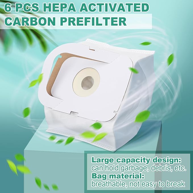 Tondiamo Style P Hepa Vacuum Bag and Filter Bundle Compatible with Aerus Lux Guardian Platinum Canister Vacuum Cleaner 1 Hepa & Carbon Pre and 1 Long Life After Filter with Handle, 6 Cloth Bags